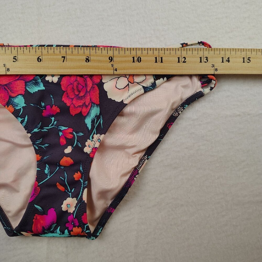 Shade & Share Floral Cheeky Halter Push-Up Bikini Bathing Suit Sz Small - Picture 8 of 9